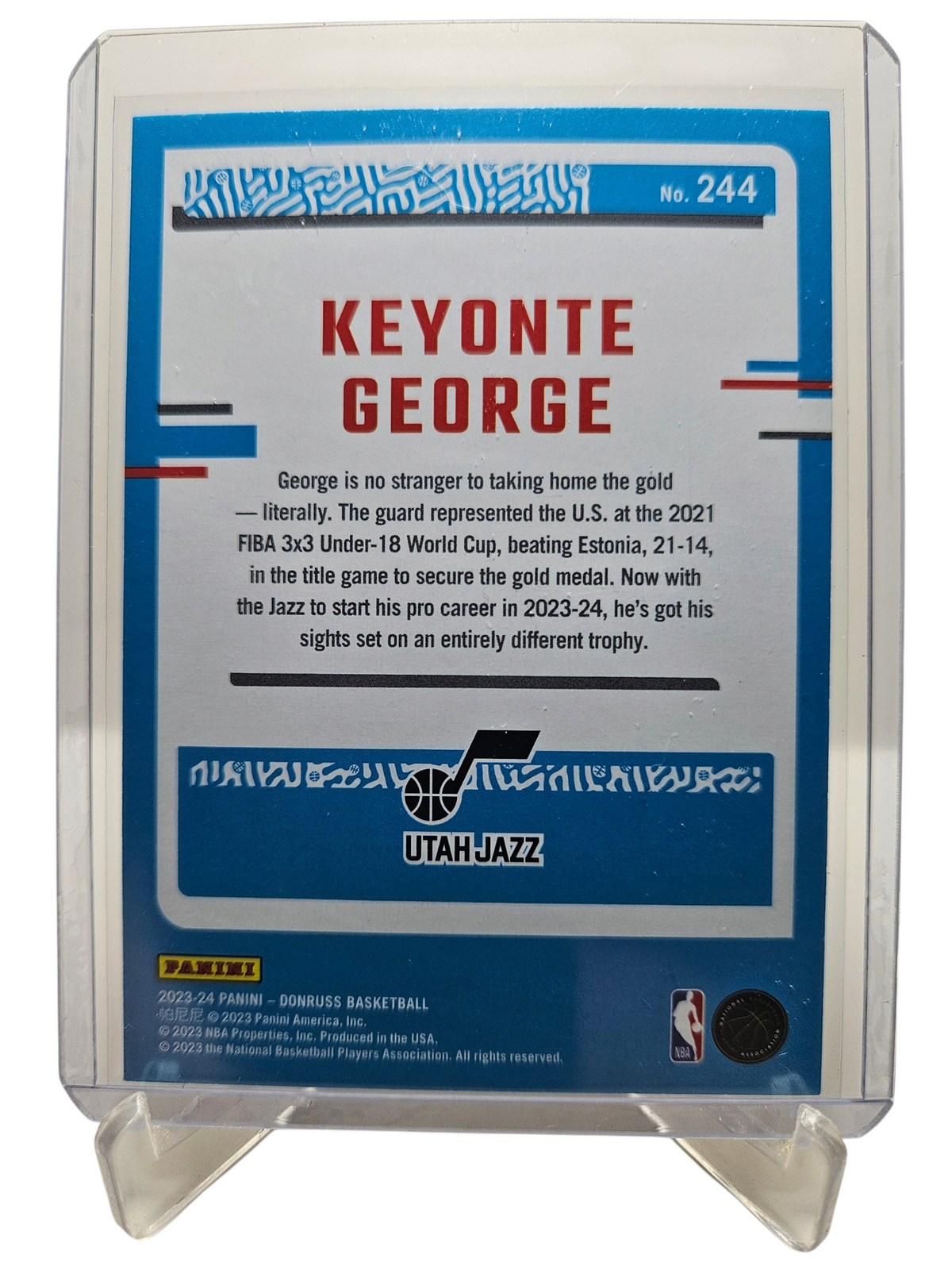 2023-24 Panini Donruss #244 Keyonte George Rookie Card Rated Rookie Red