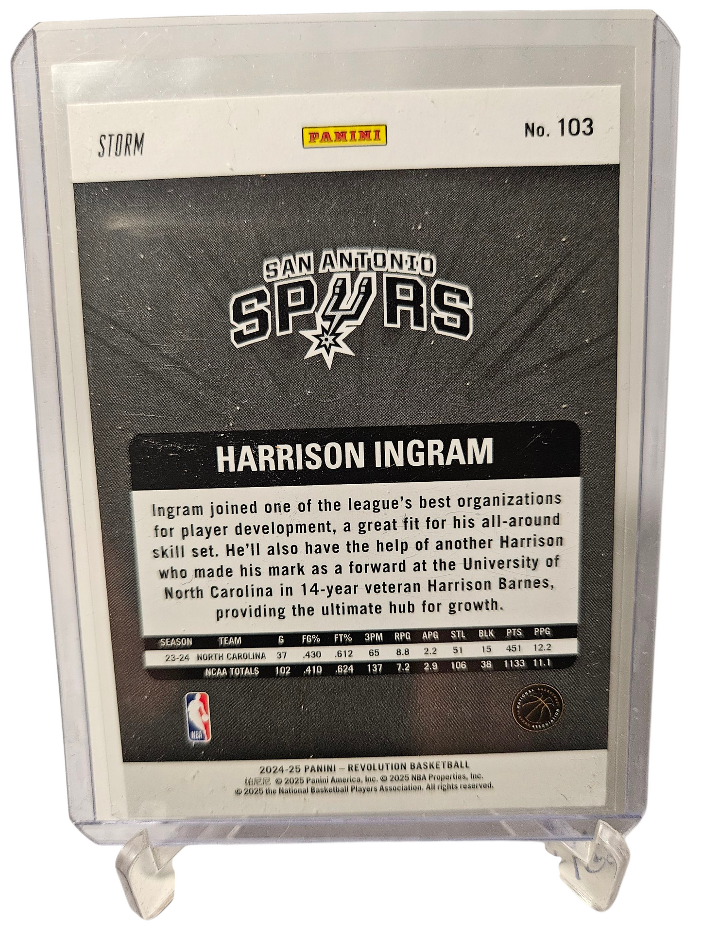 2024-25 Panini Revolution #103 Harrison Ingram Rookie Card Storm