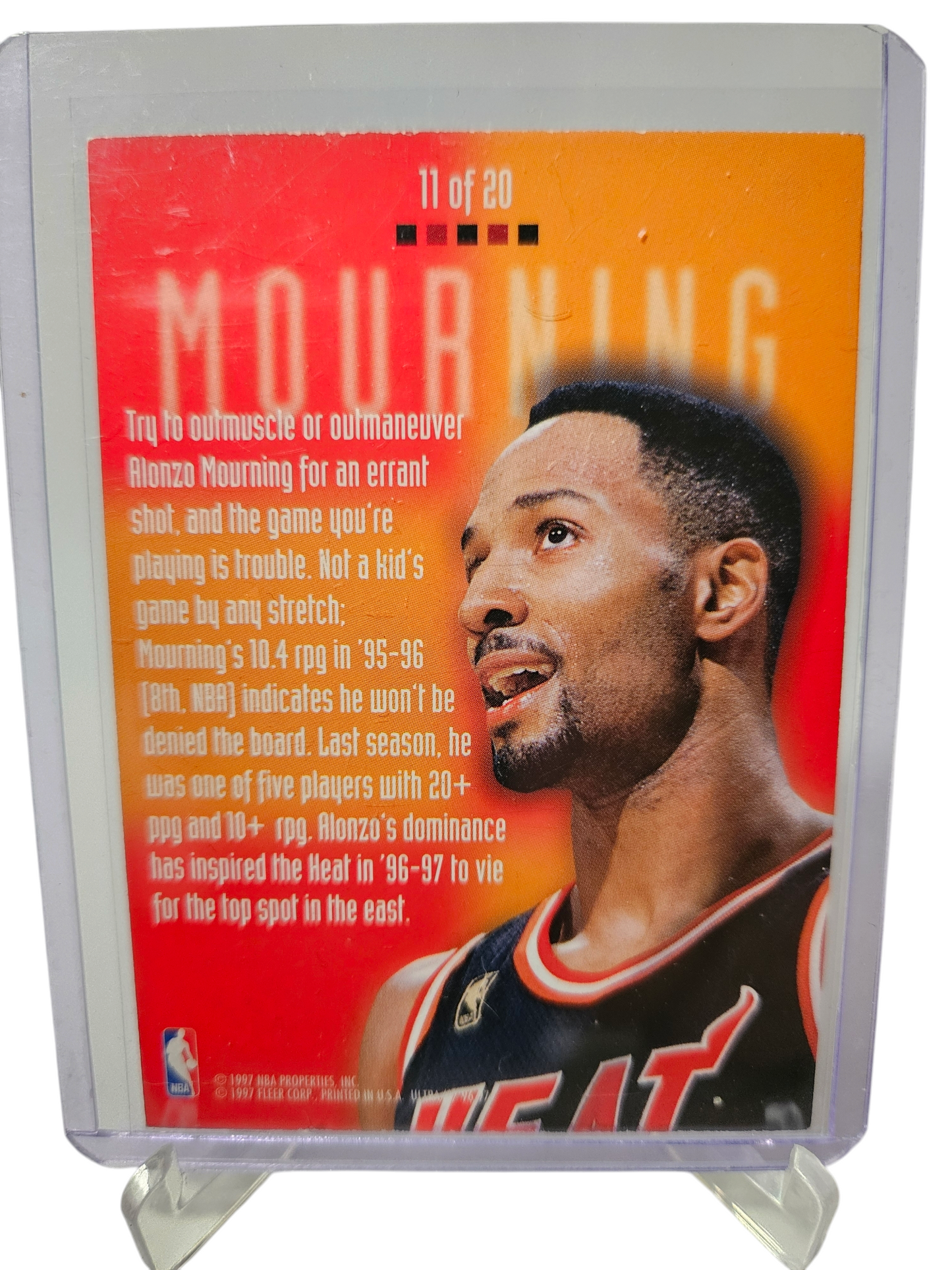 1996-97 Fleer Ultra #11 of 20 Alonzo Mourning Board Game
