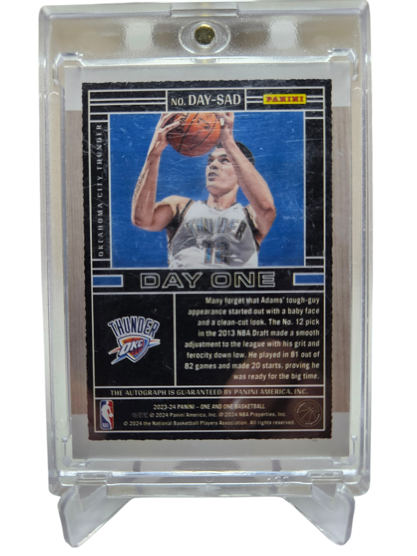 2022-24 Panini One And One #Day-Sad Steven Adams Day One Red On Card Autograph 19/25
