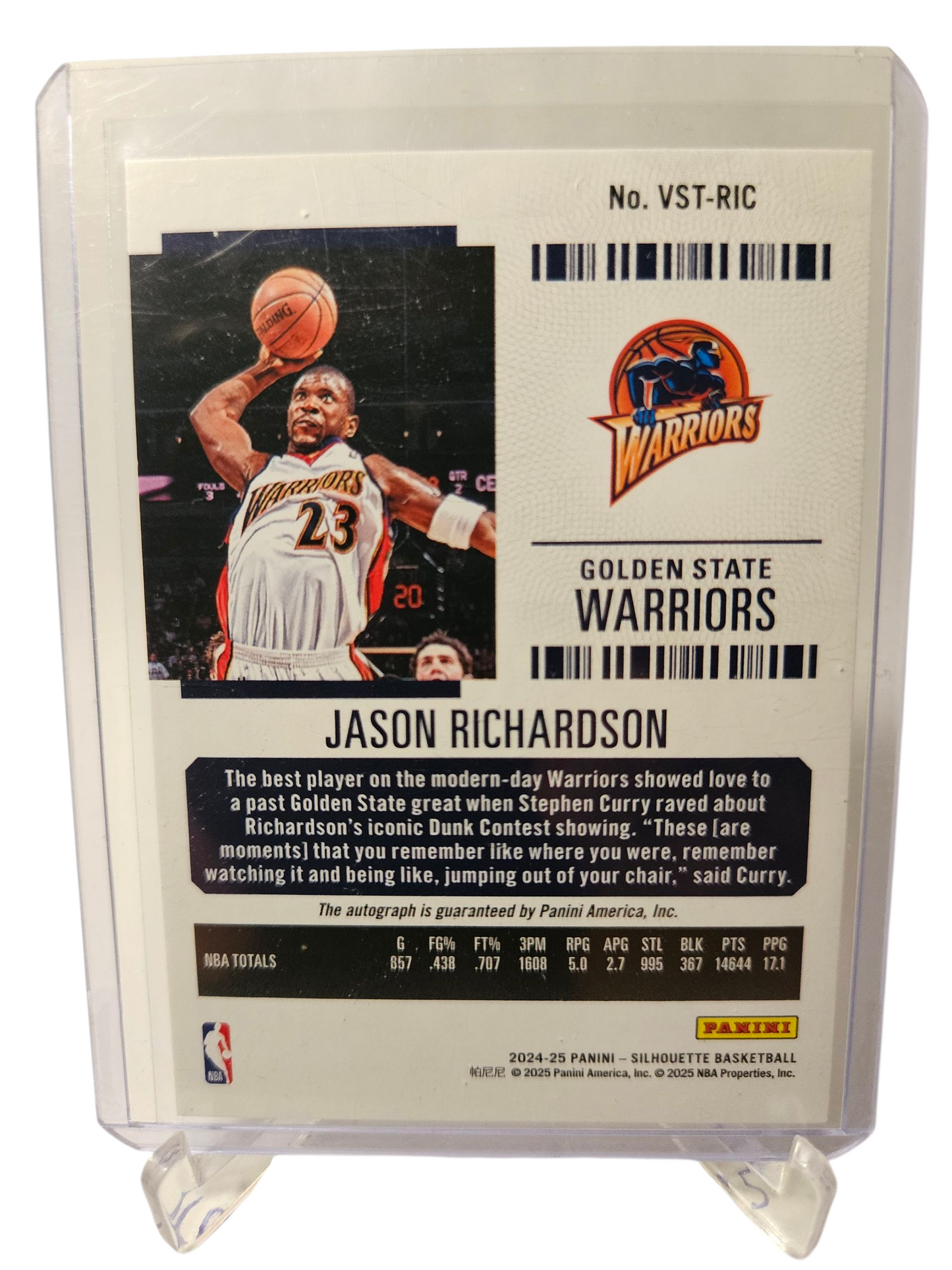 2024-25 Panini Contenders #VST-RIC Jason Richardson The Finals Ticket Autograph Holo 12/49