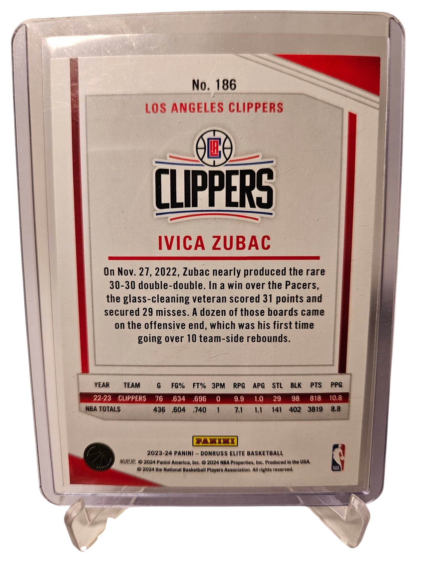 2023-24 Panini Donruss Elite #186 Ivica Zubac Mixorama SP