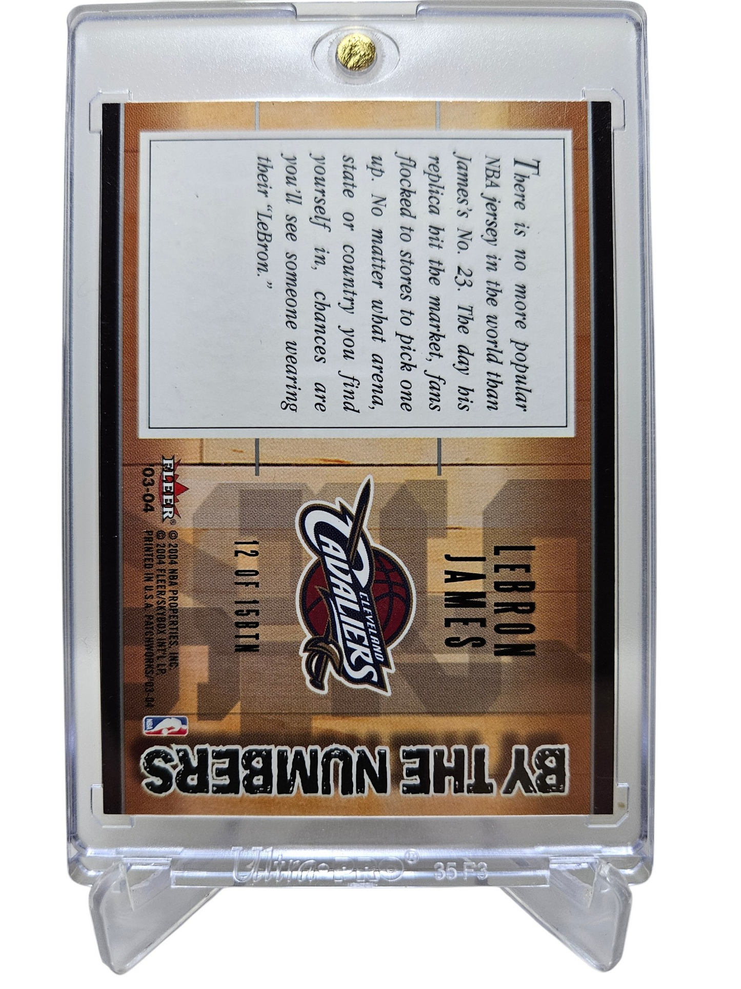 2003-04 Fleer Patchworks #12 of 15BTN Lebron James Rookie Card By The Numbers