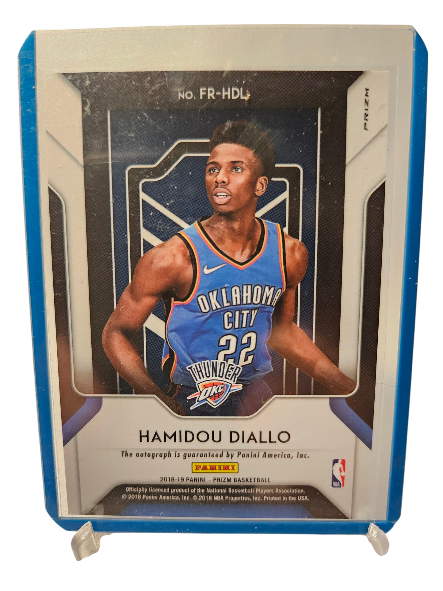 2018-19 Panini Prizm #FR-HDL Hamidou Diallo Silver Fastbreak Prizm Autograph