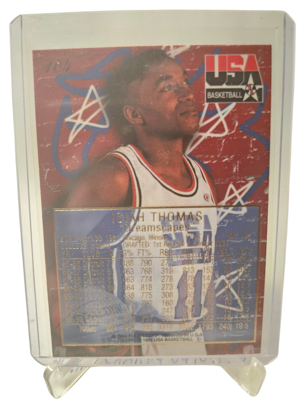 1994 Flair #104 Isiah Thomas USA Basketball Dreamscapes