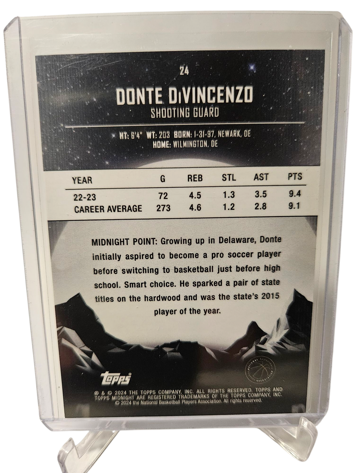 2023-24 Topps Midnight #24 Donte DiVincenzo