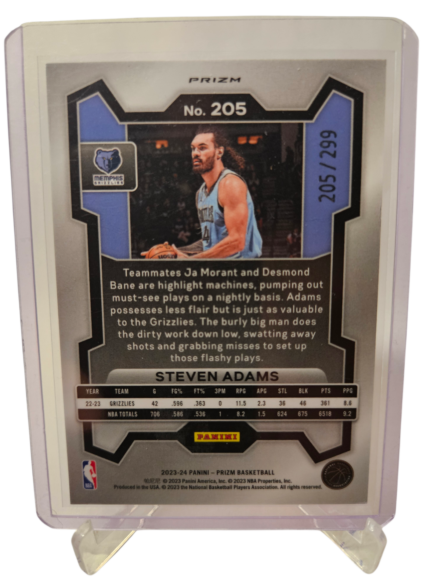 2023-24 Panini Prizm #205 Steven Adams Red Prizm 205/299