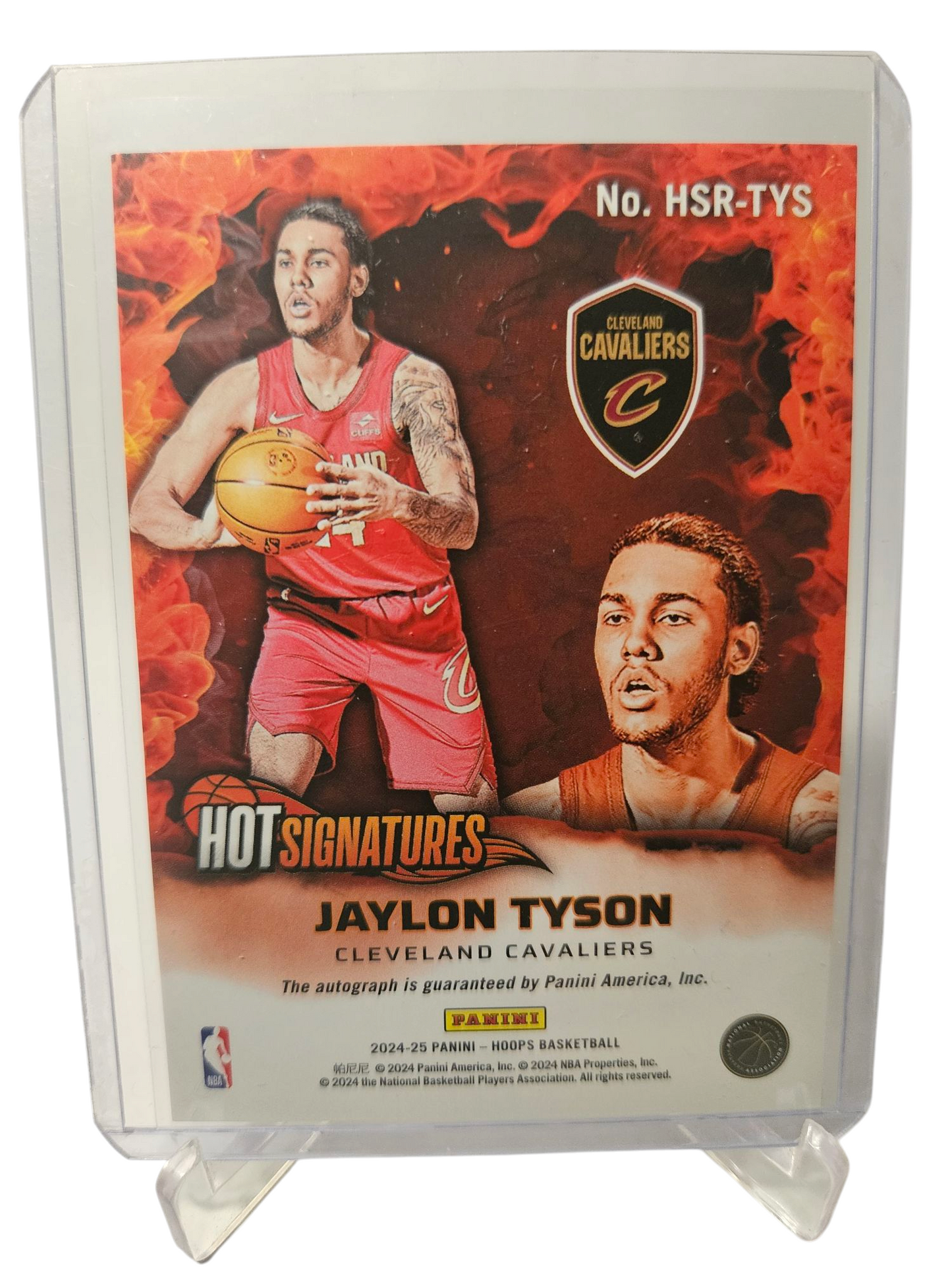 2024-25 Panini Hoops #HSR-TYS Jaylon Tyson Rookie Card Hot Signatures