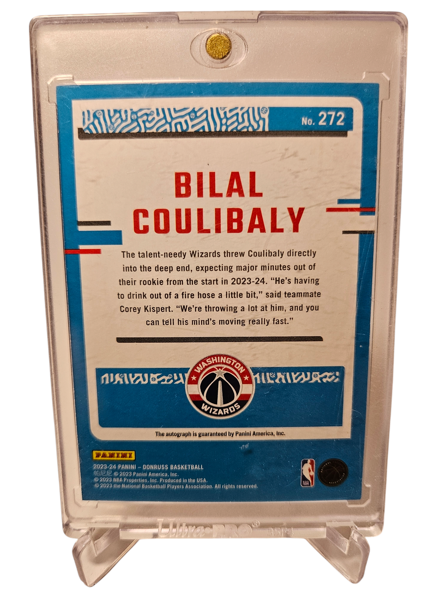 2023-24 Panini Donruss #272 Bilal Coulibaly Rated Rookie Autograph