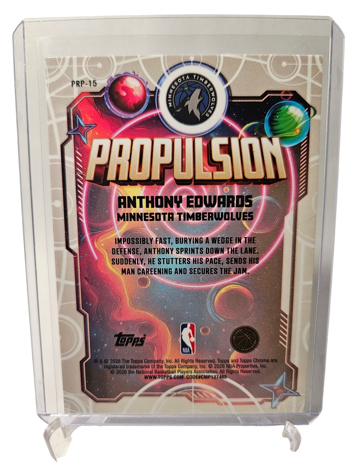 2026 Topps Cosmic #PRP-15 Anthony Edwards Propulsion