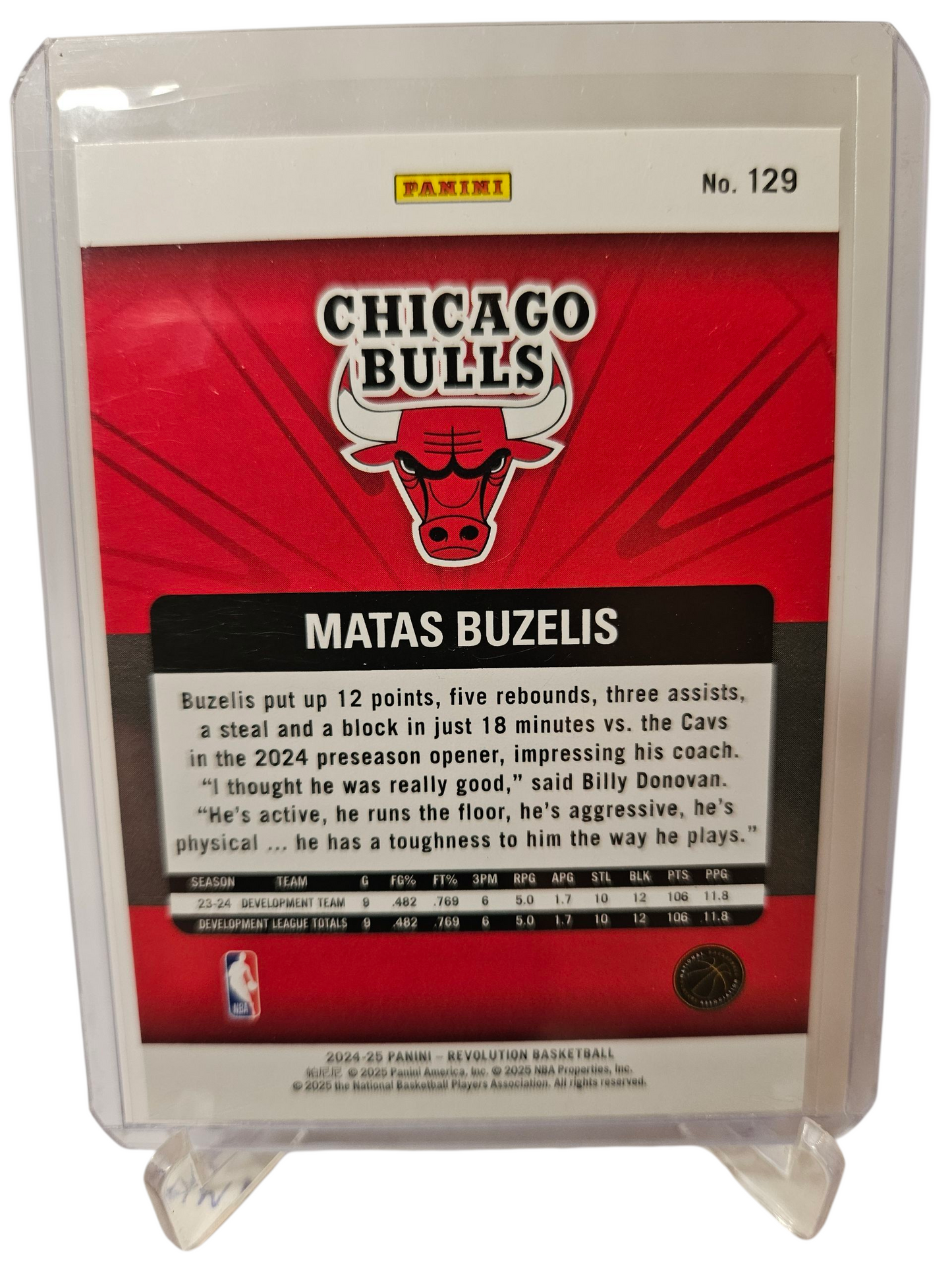 2024-25 Panini Revolution #129 Matas Buzelis Rookie Card