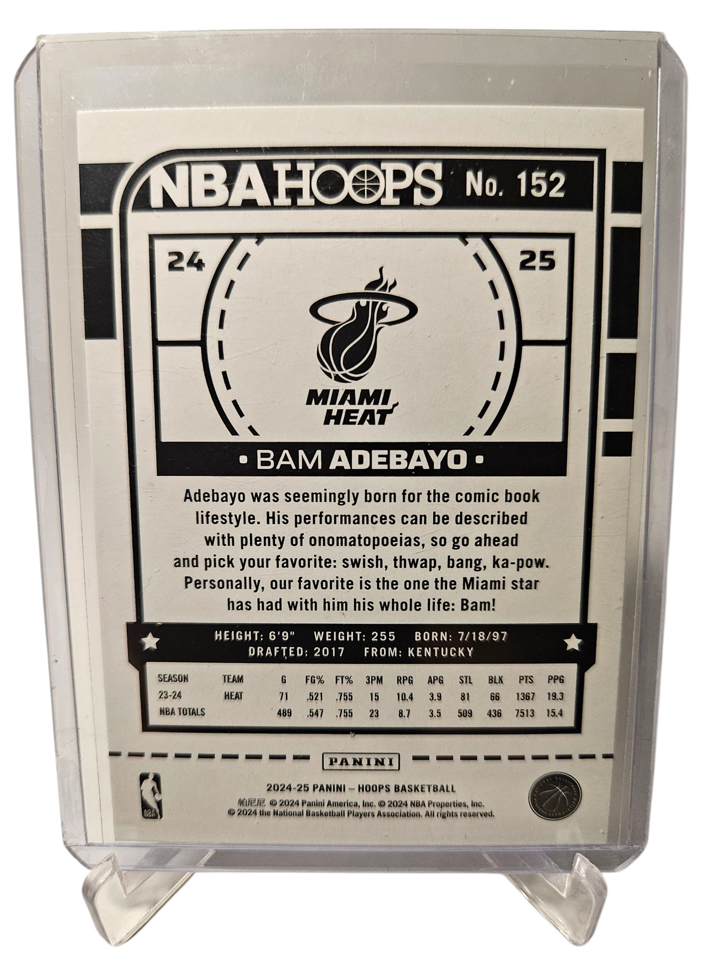 2024-25 Panini Hoops #152 Bam Adebayo Silver Holo