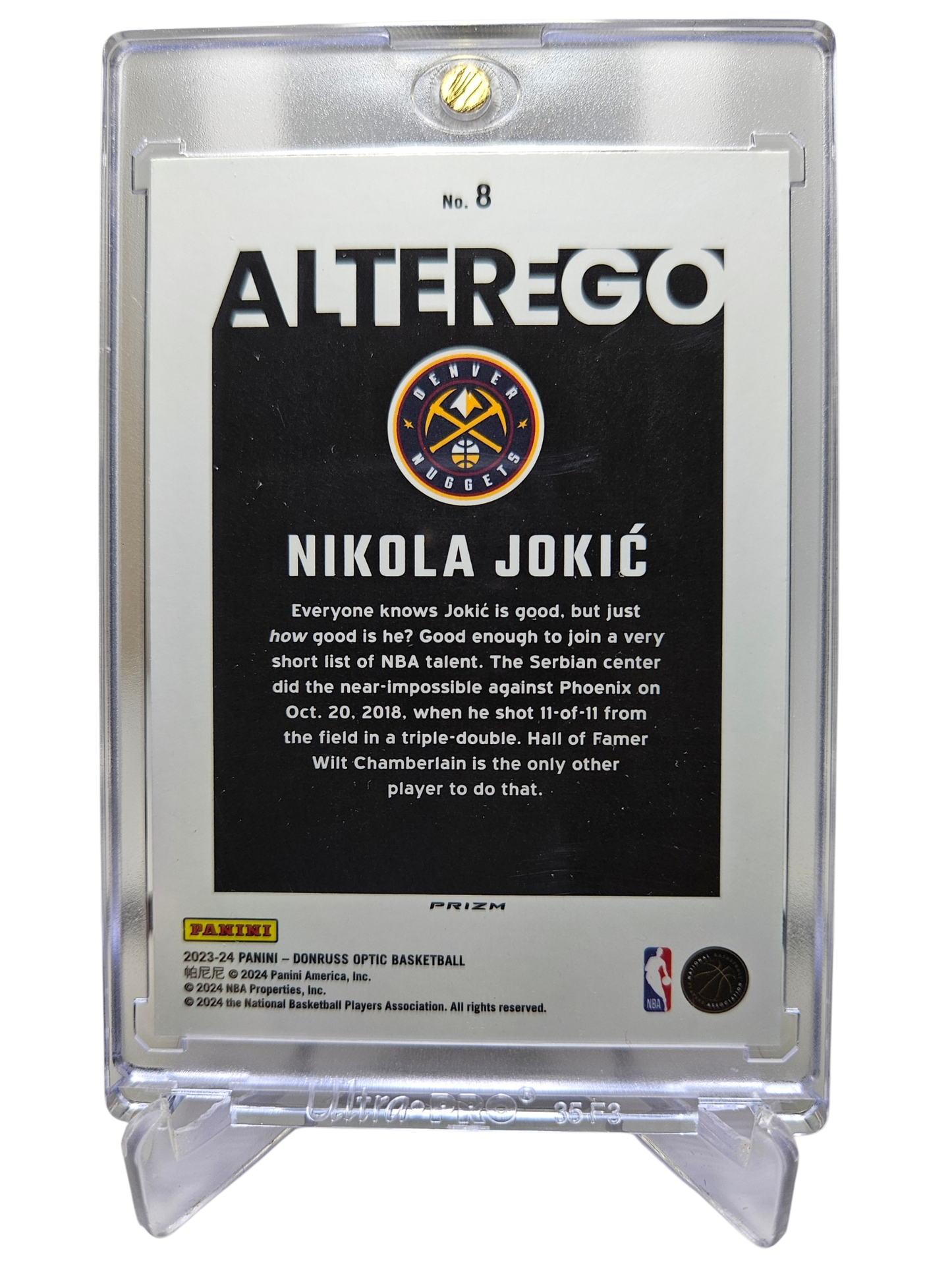 2023-24 Panini Donruss Optic #8 Nikola Jokic Alterego Prizm SSP (Rare)