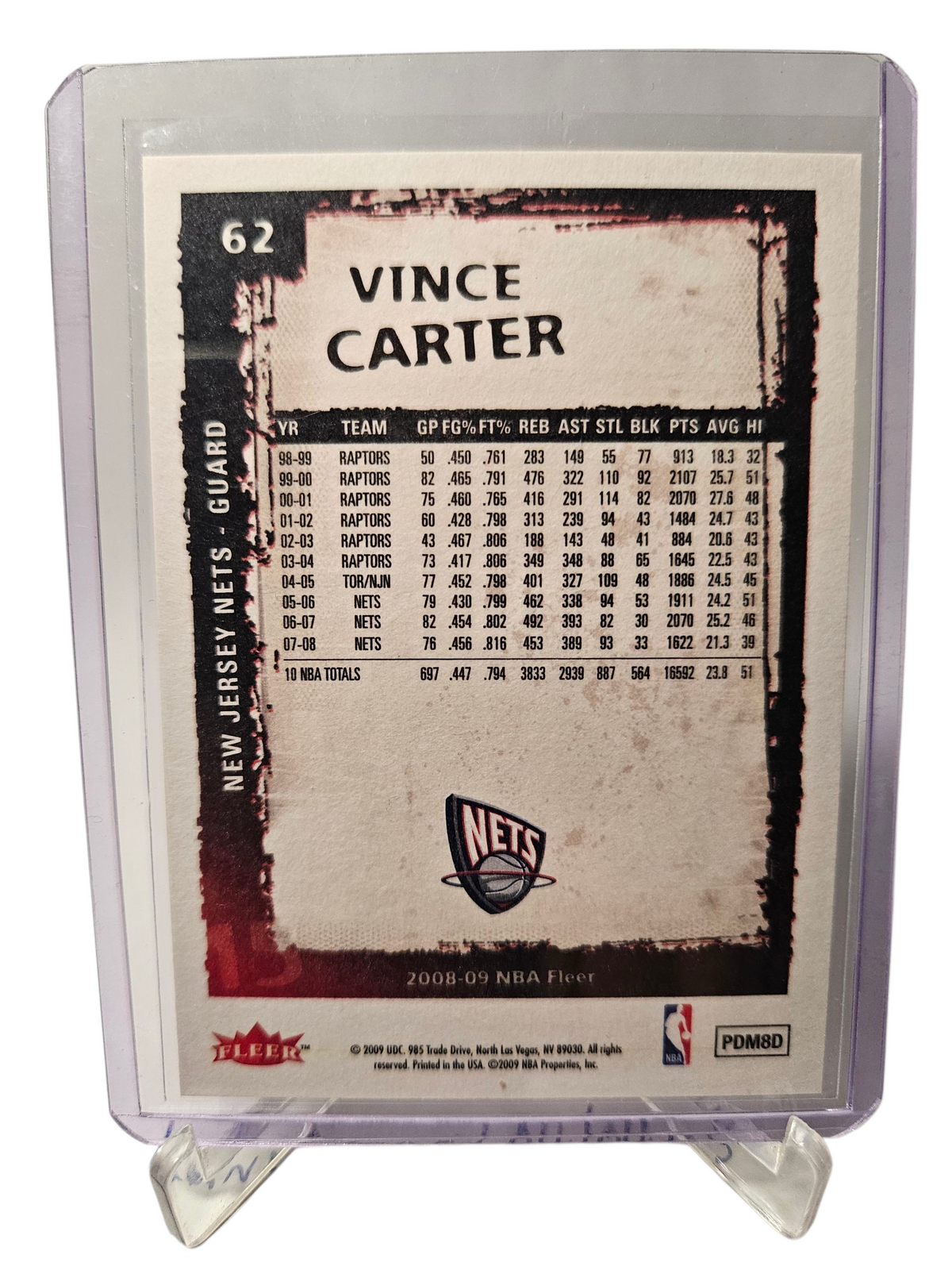 2009 Fleer #62 Vince Carter