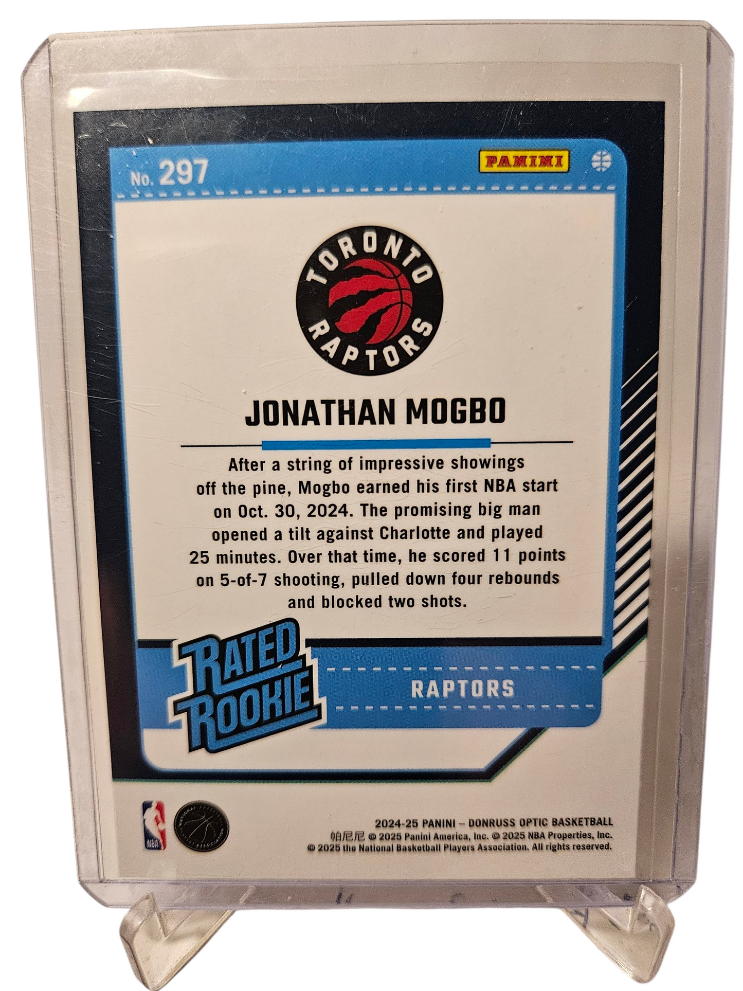 2024-25 Panini Donruss Optic #297 Jonathan Mogbo Rated Rookie