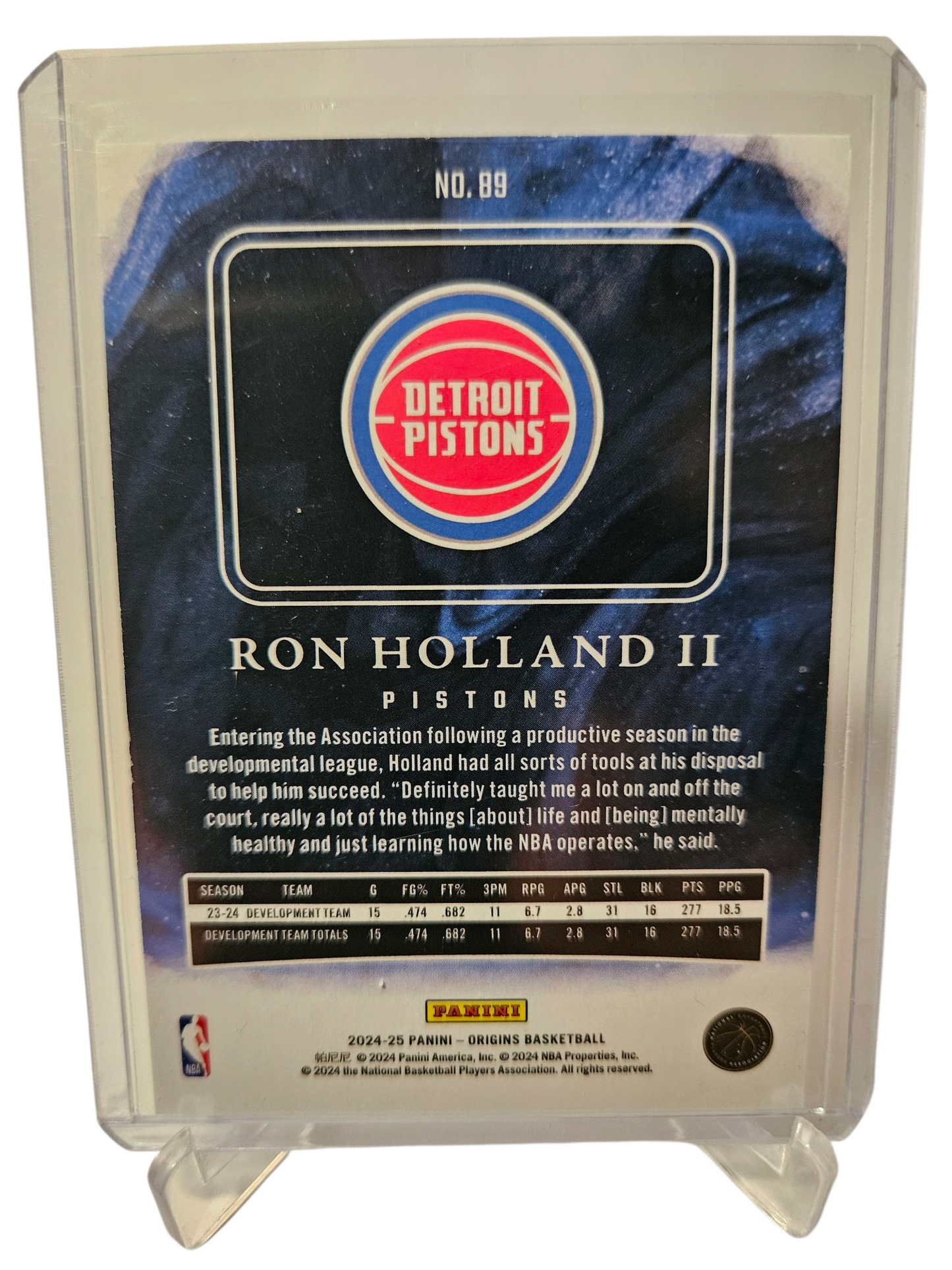 2024-25 Panini Origins #89 Ron Holland II Rookie Card
