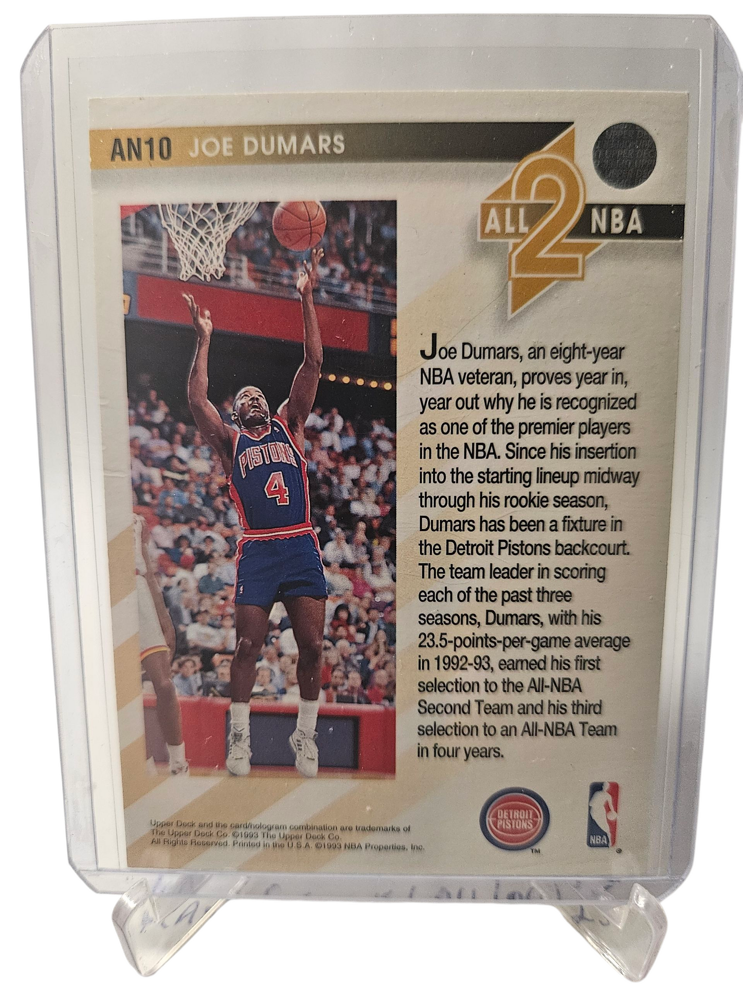 1993 Upper Deck #AN10 Joe Dumars All NBA Second Team