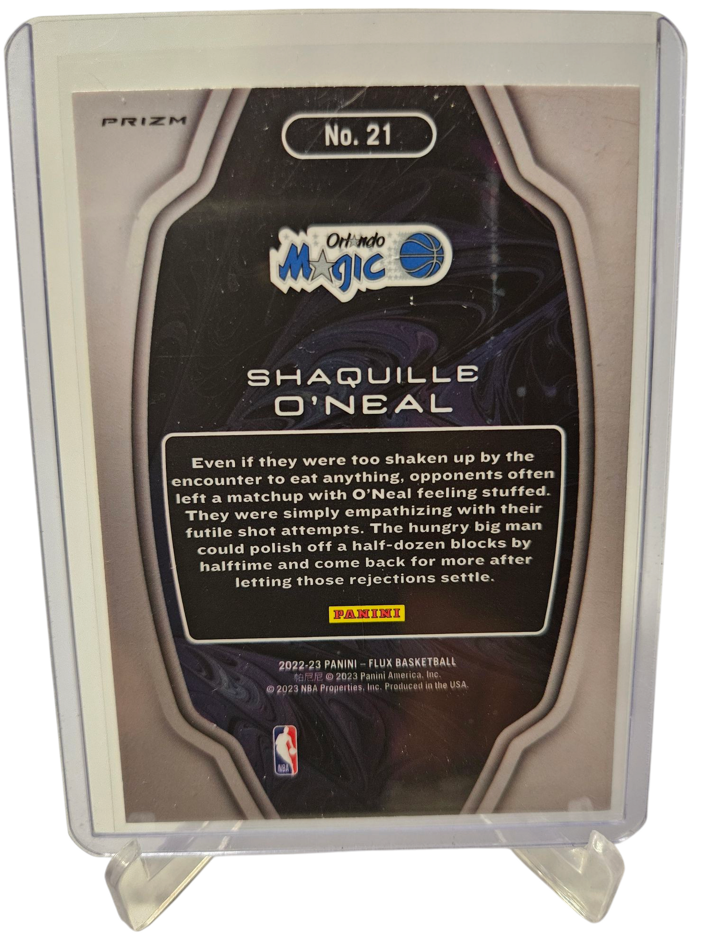 2022-23 Panini Flux #21 Shaquille O'Neal Titan Silver Prizm SP