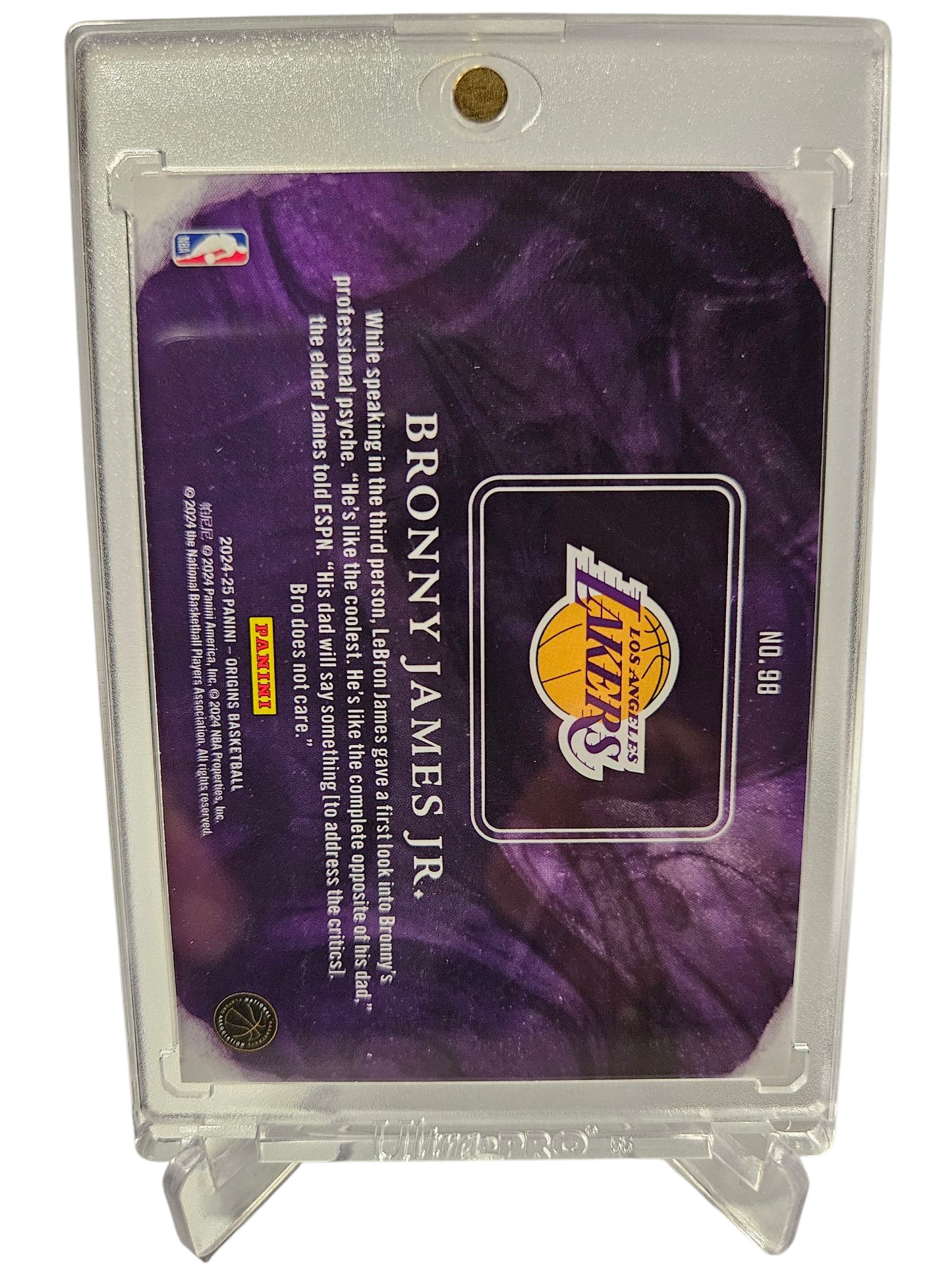 2024-25 Panini Origins #98 Bronny James JR Rookie Card Variation