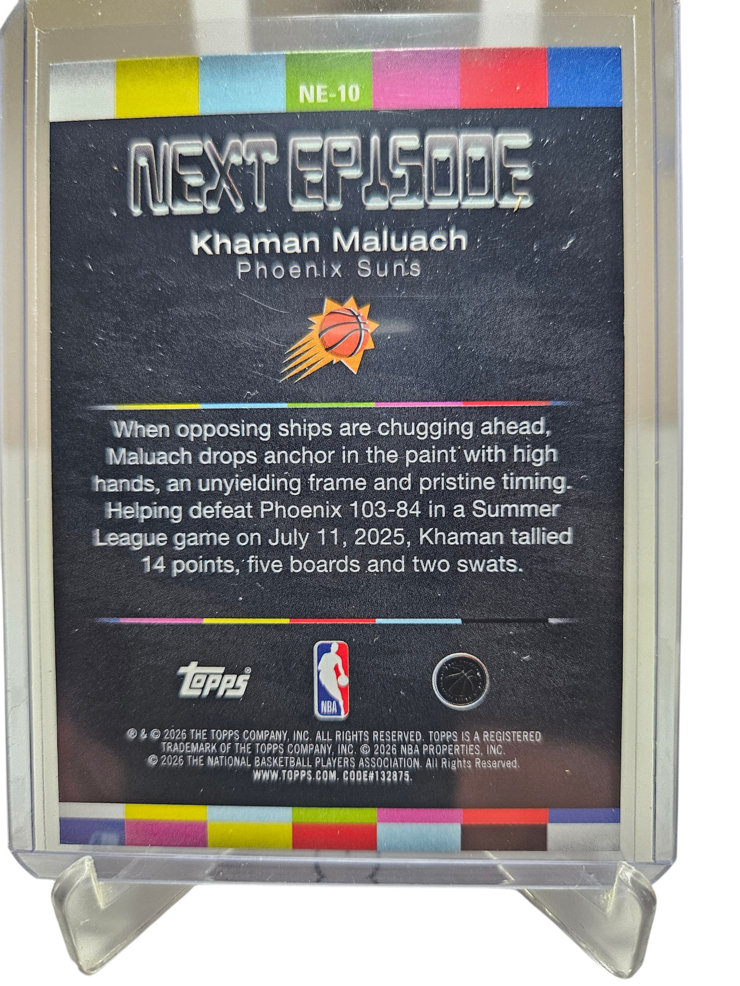 2025-26 Topps Hoops #NE-10 Khaman Maluach Next Episide Pixel Burst
