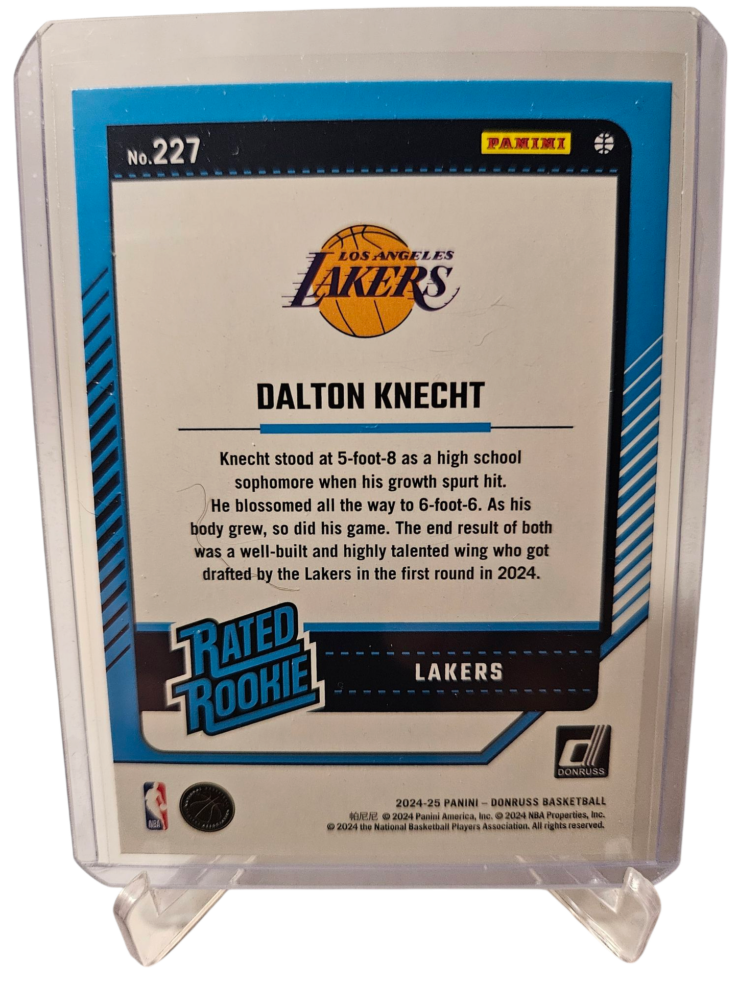 2024-25 Panini Donruss #227 Dalton Knecht Rated Rookie Press Proof