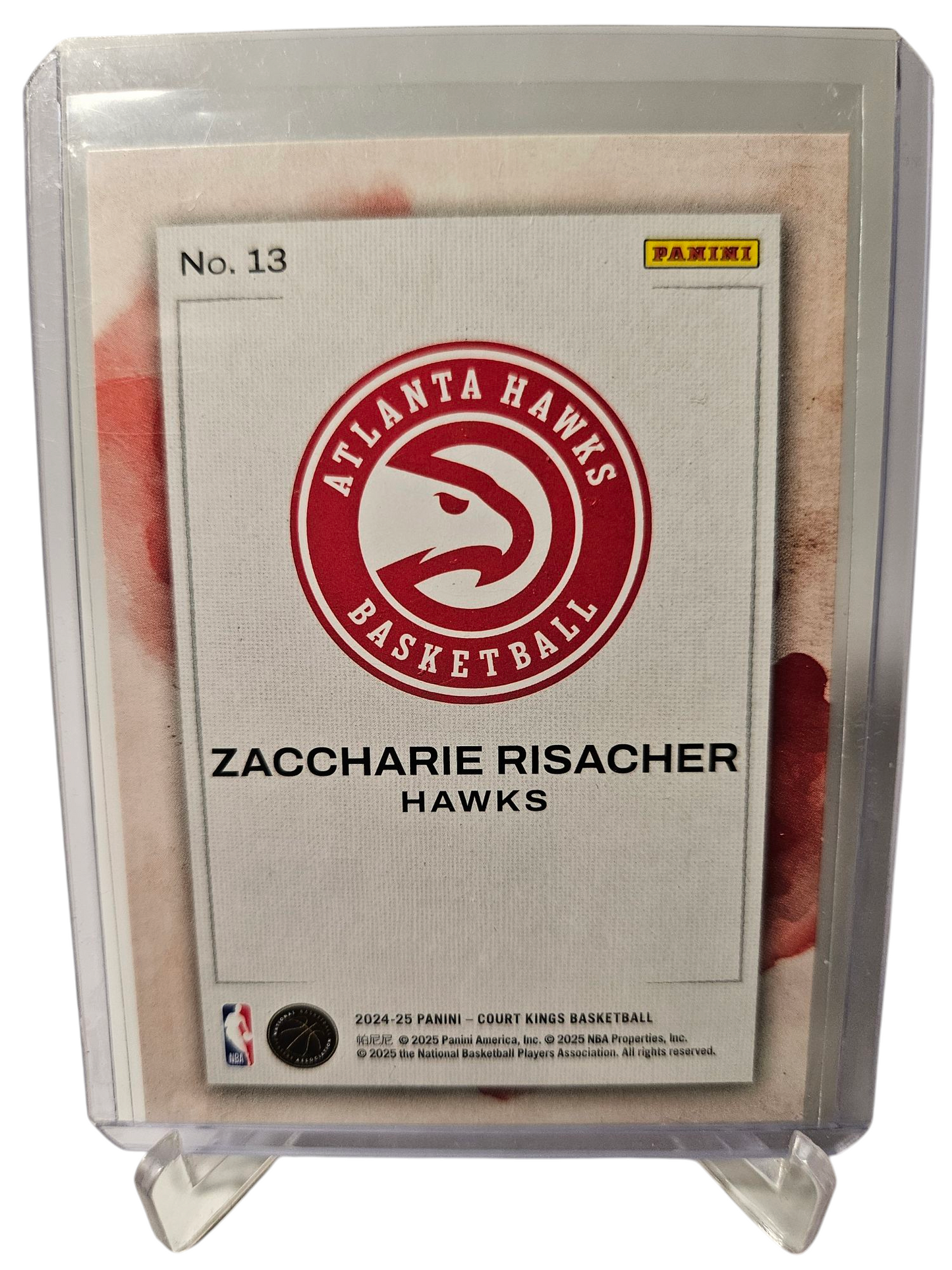 2024-25 Panini Court Kings #13 Zaccharie Risacher Rookie Card Water Color