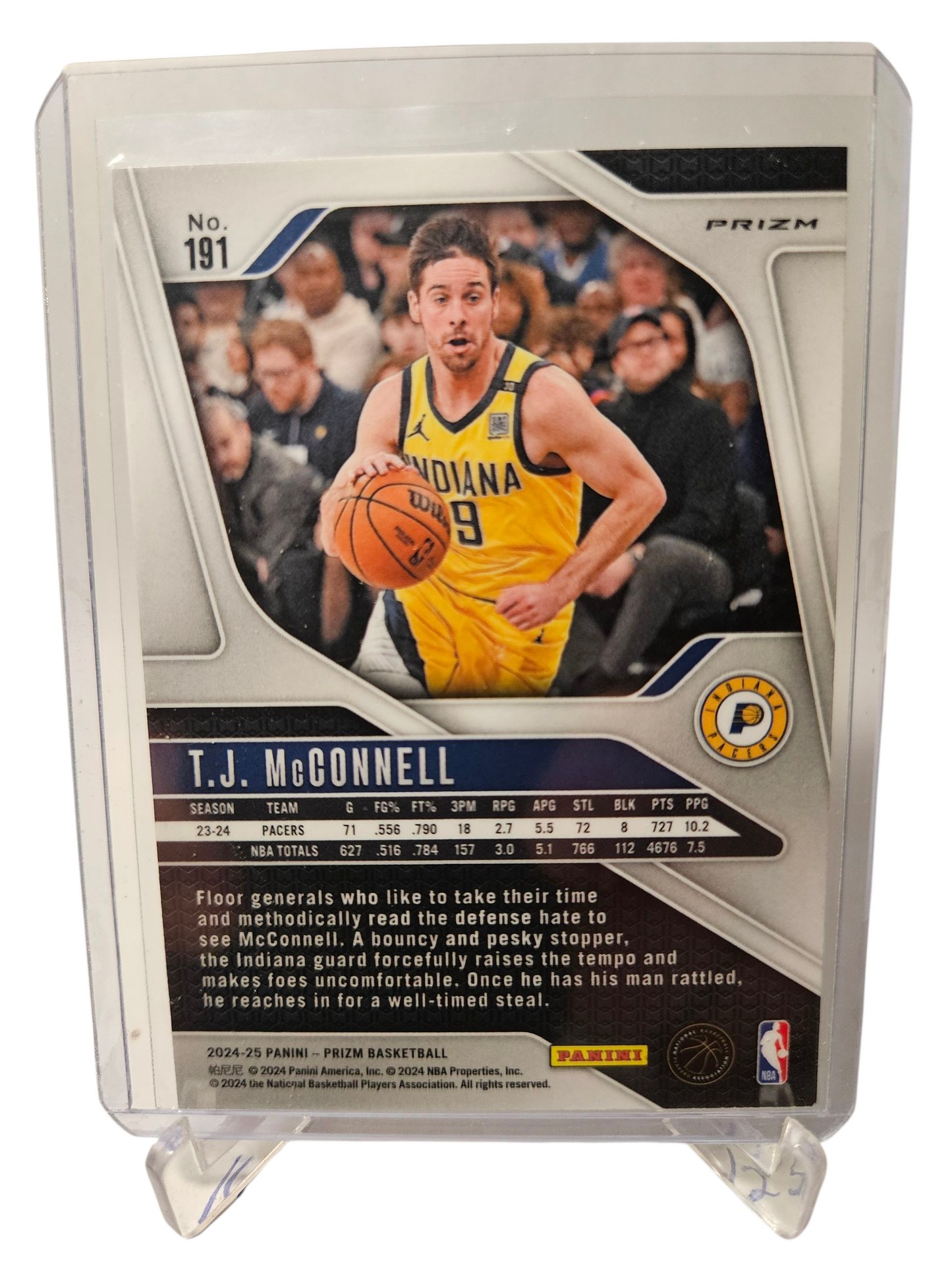 2024-25 Panini Prizm #191 TJ McConnell Red Sparkle Prizm