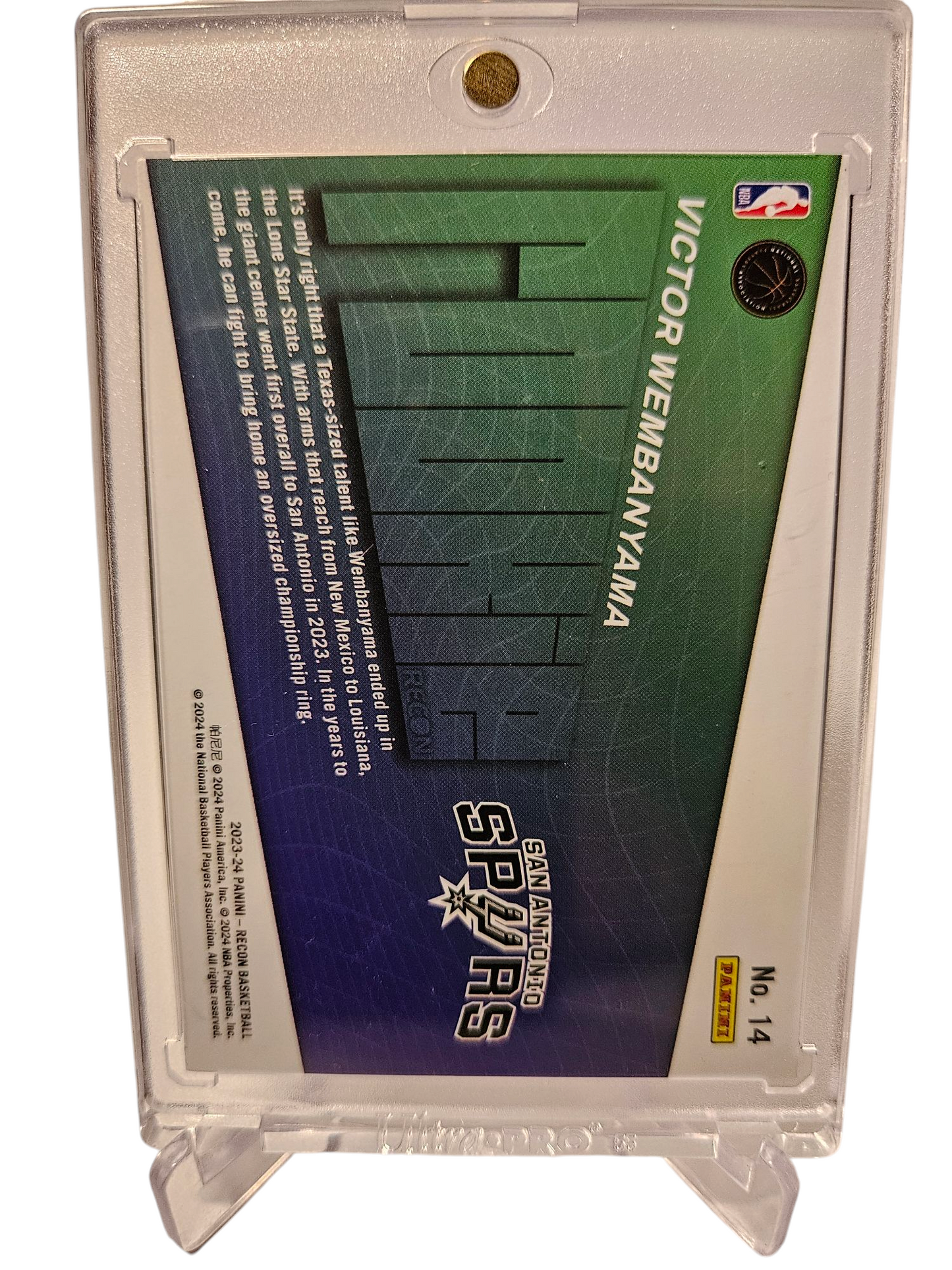 2023-24 Recon #14 Victor Wembanyama Rookie Card Rookie Recon Holo