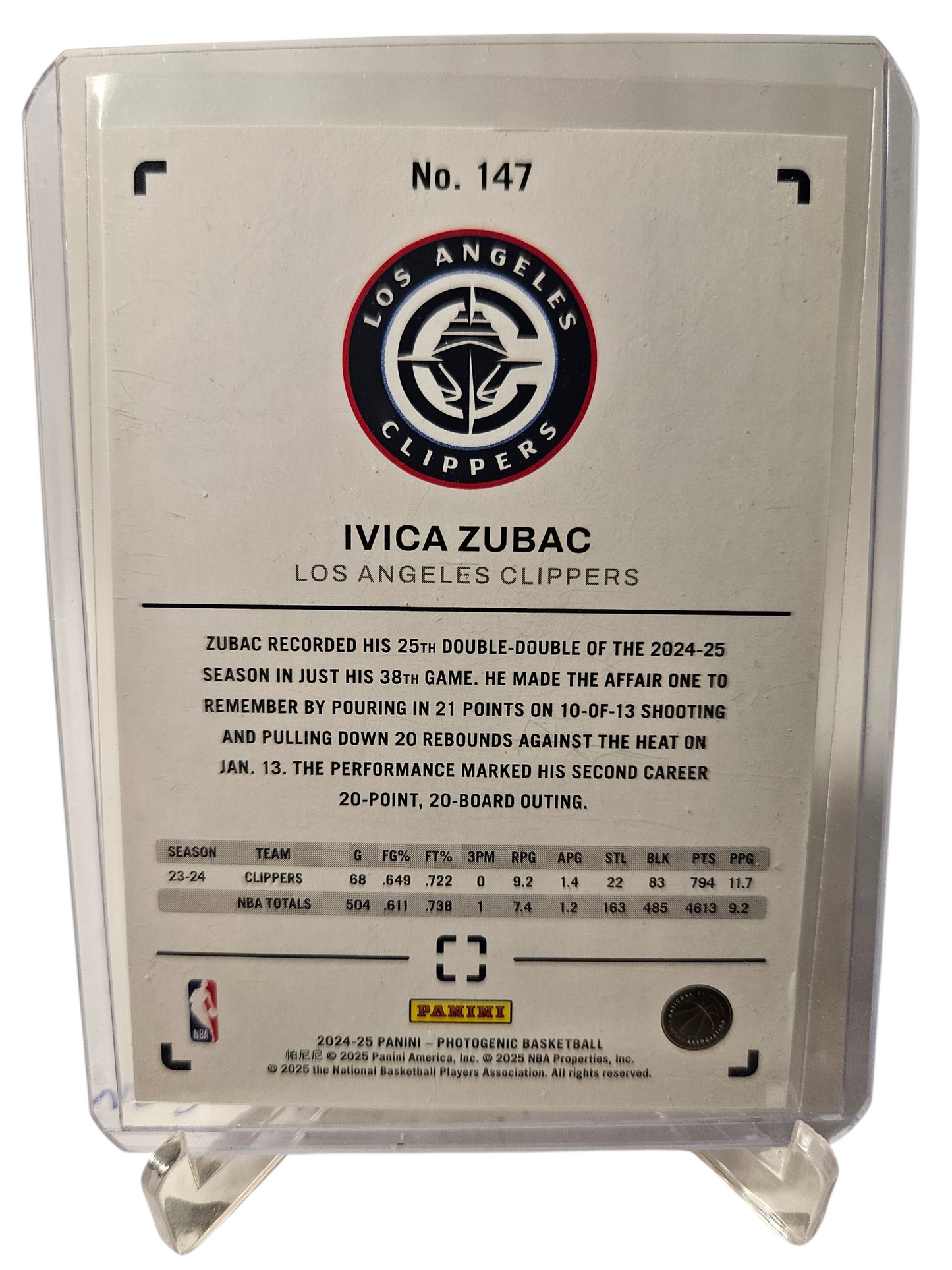 2024-25 Panini Photogenic #147 Ivica Zubac