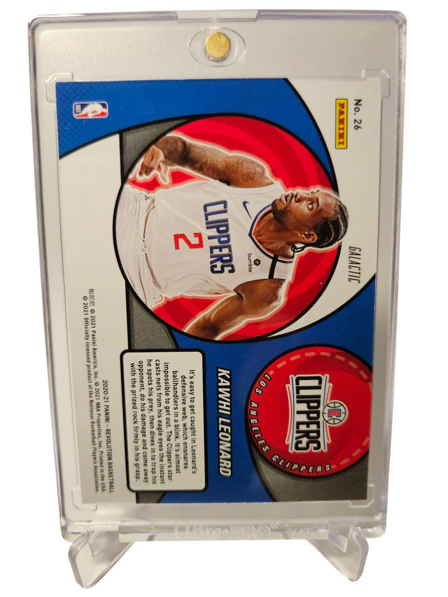 2020-21 Panini Revolution #26 Kawhi Leonard Vortex Galactic Case Hit