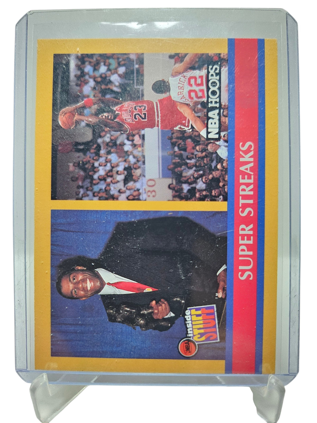 1990 Hoops #385 Magic & Jordan Super Streaks Behind The Scenes