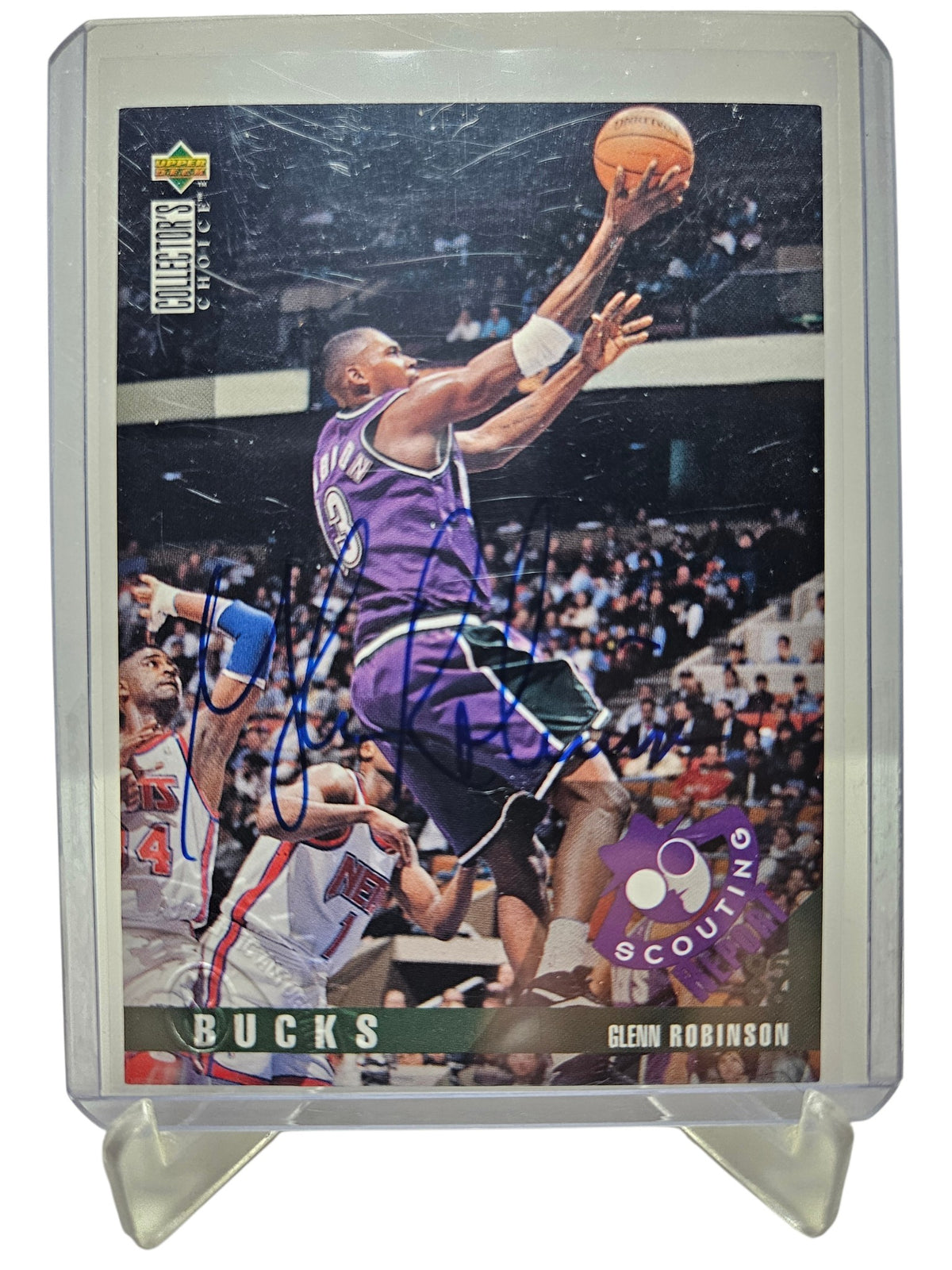 1995 Upper Deck #335 Glenn Robinson Scouting Report Authentic Auto