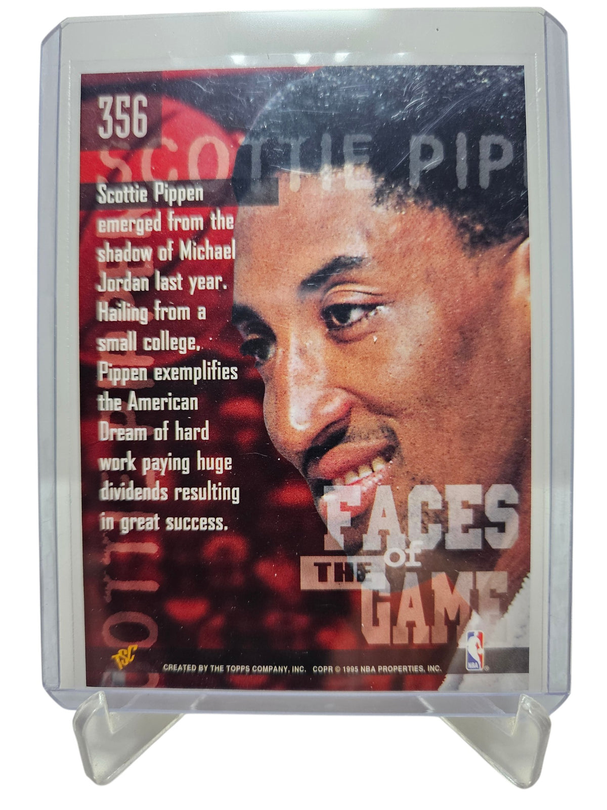 1995 Topps Stadium Club #356 Scottie Pippen Faces Of The Game
