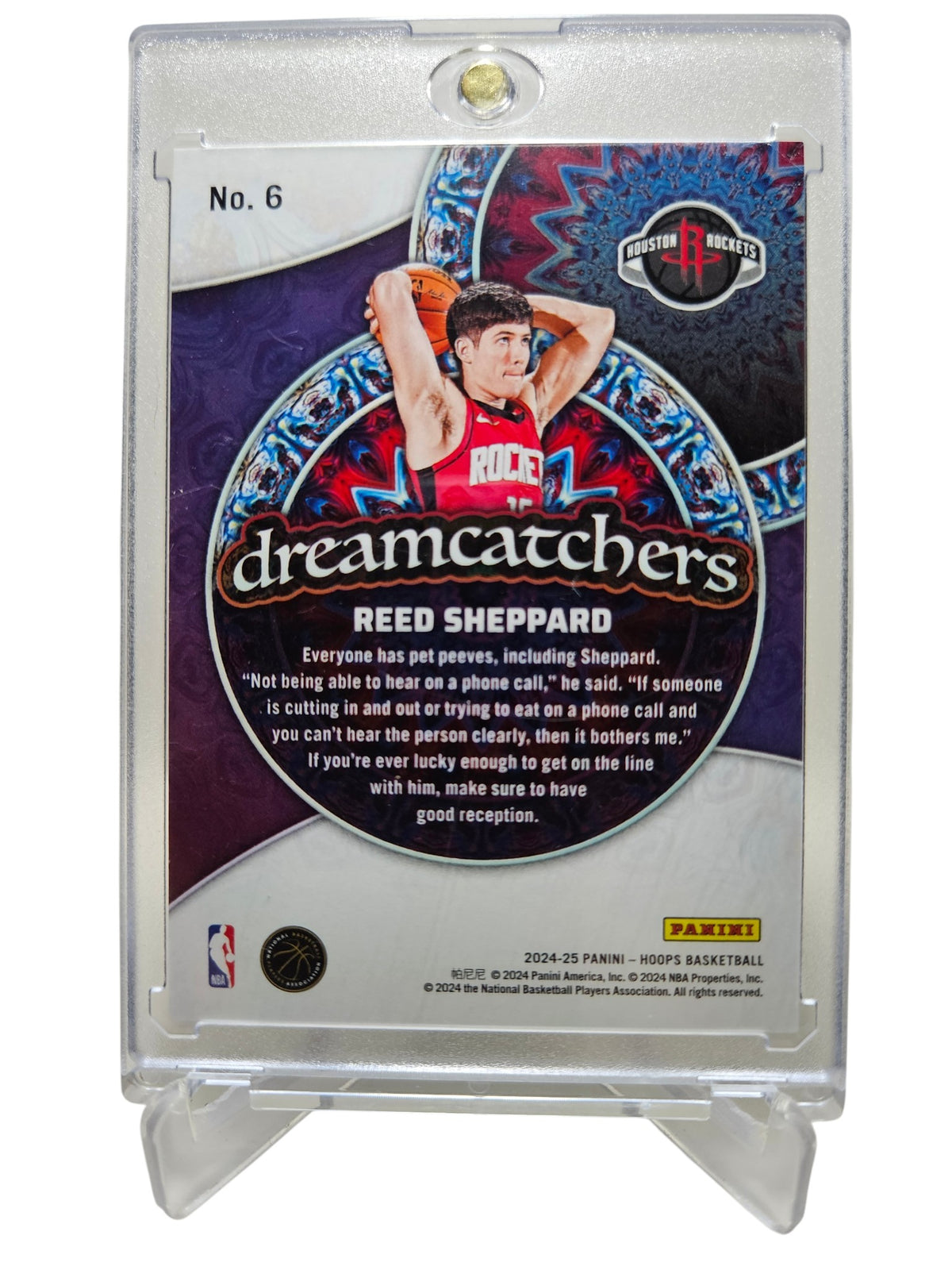 2024-25 Panini Hoops #6 Reed Sheppard Rookie Card Dreamcatchers Case Hit SSP