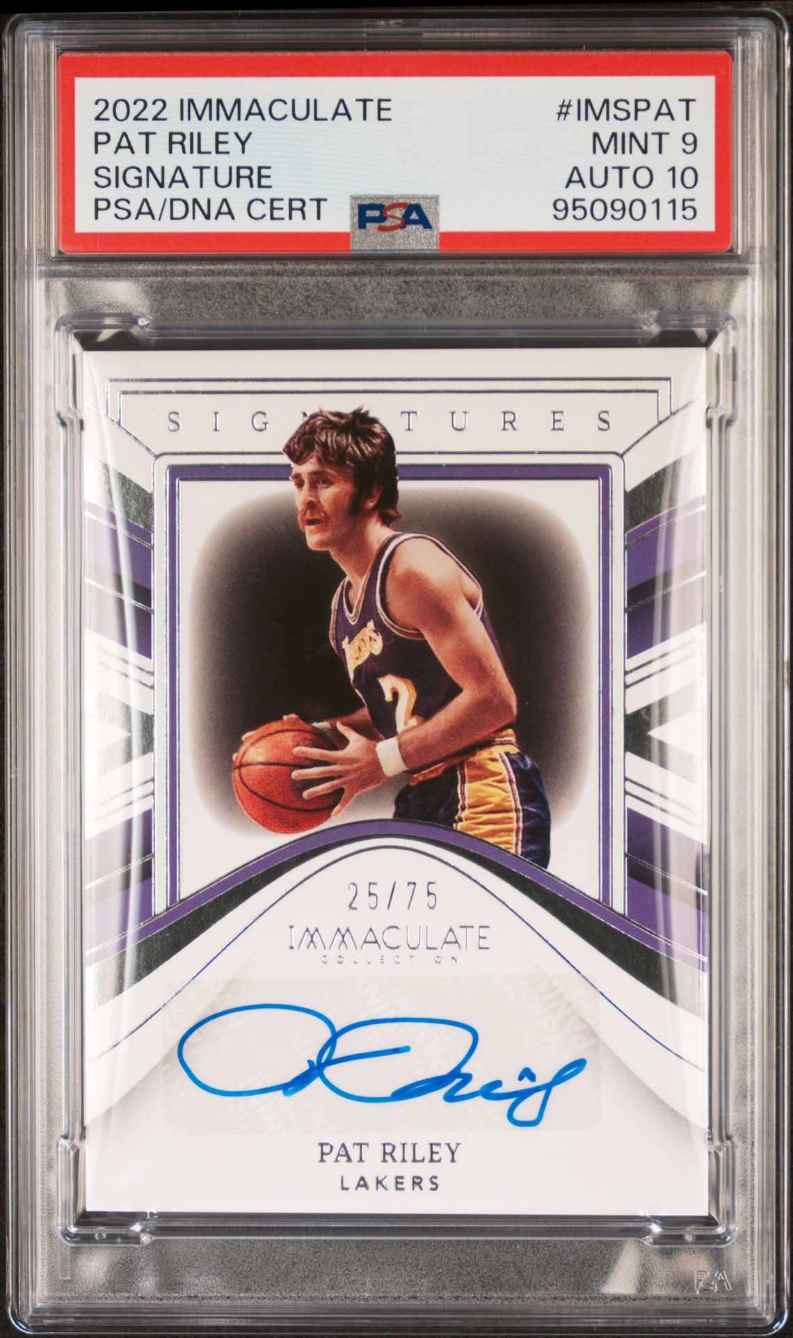 2022-23 Panini Immaculate #IMS-PAT Pat Riley Autograph 25/75 PSA10 Auto