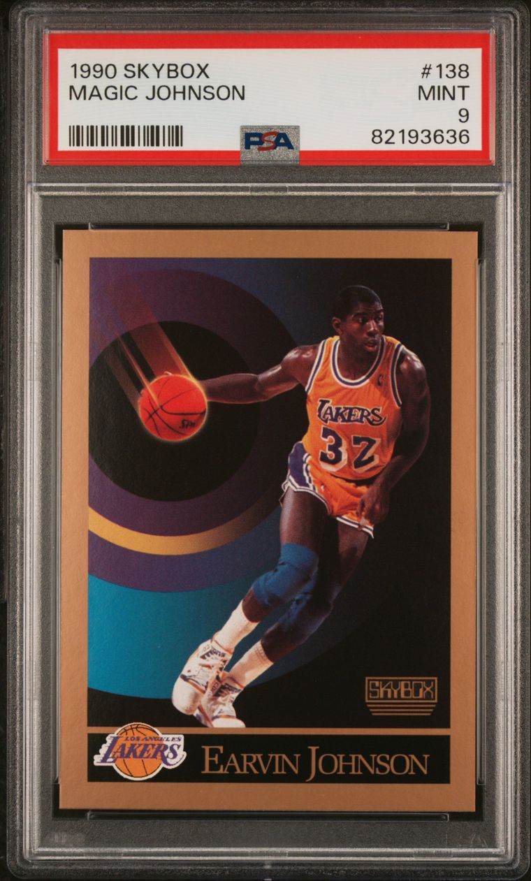 1990 Sky Box #138 Magic Johnson PSA 9 Mint