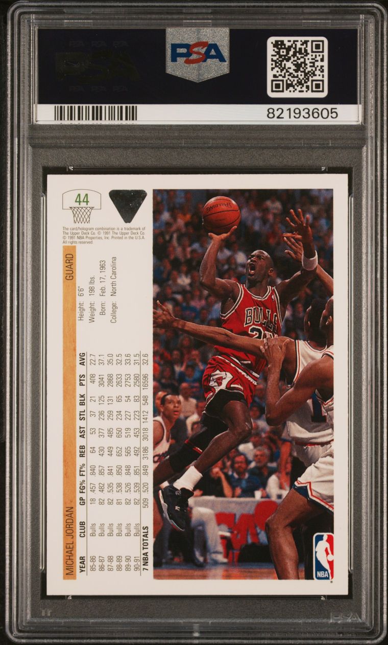 1991 Upper Deck #44 Michael Jordan PSA 9 Mint