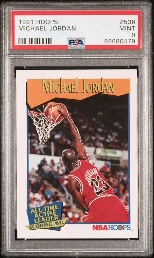 Michael Jordan 1991 Hoops PSA 9 Mint