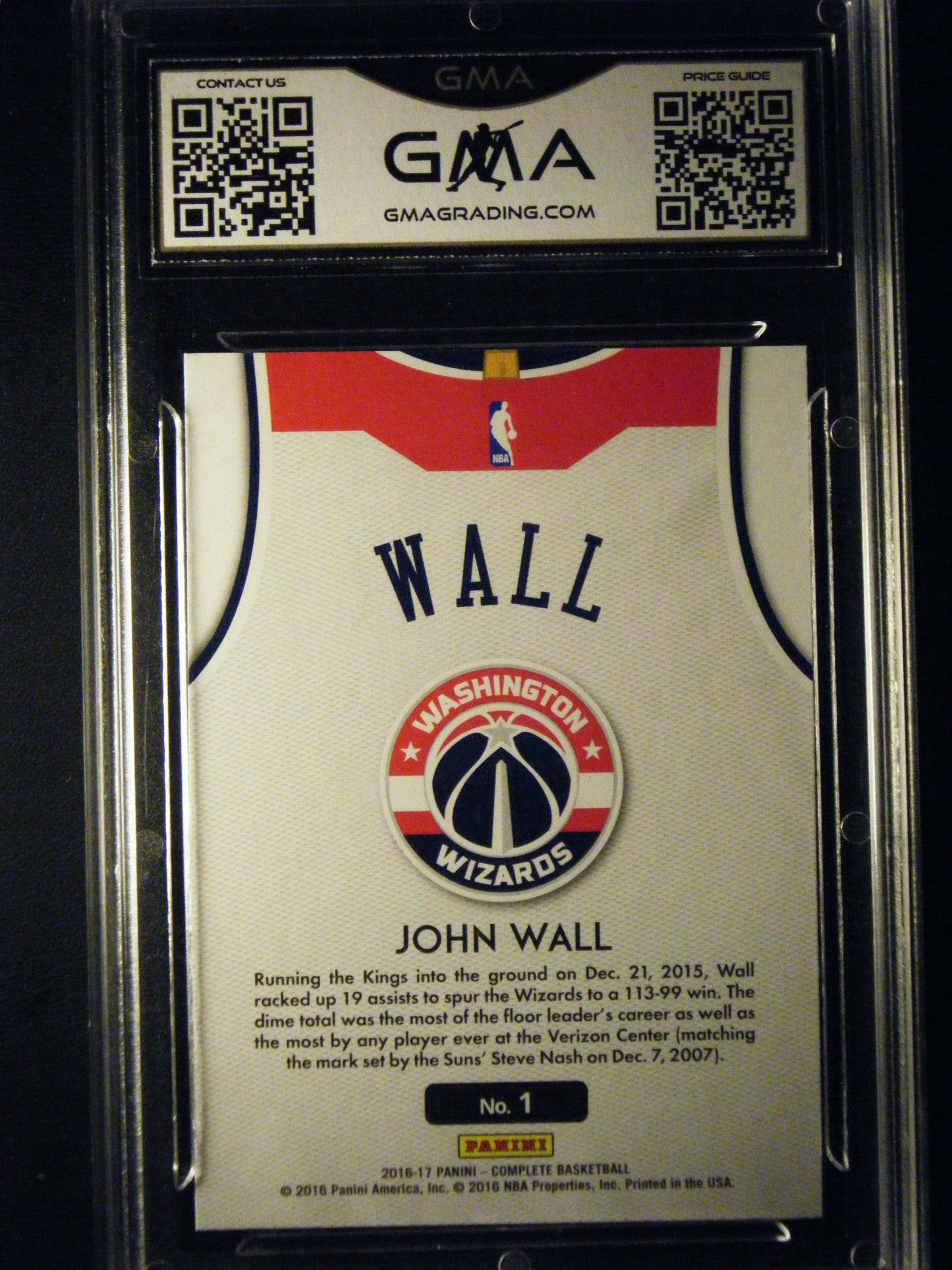 John Wall Home Panini Complete GMA 10