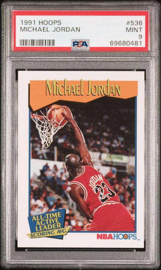 Michael Jordan 1991 Hoops PSA 9 Mint