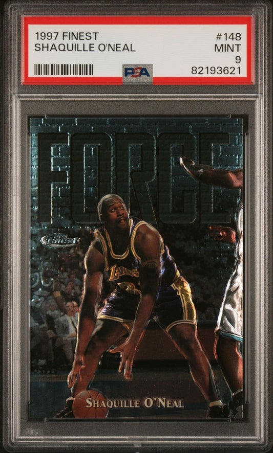 1997 Finest #148 Shaquille O'Neal Force PSA 9 Mint