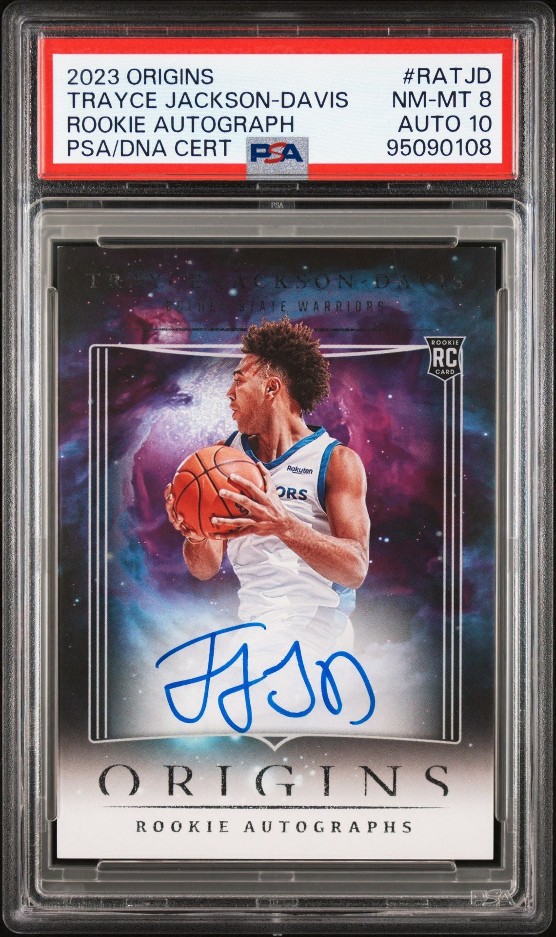 2023-24 Panini Origins #RA-TJD Trayce Jackson-Davis Rookie Card On Card Autograph PSA10 Auto