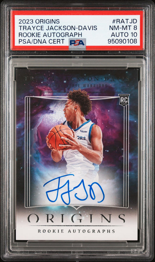 2023-24 Panini Origins #RA-TJD Trayce Jackson-Davis Rookie Card On Card Autograph PSA10 Auto