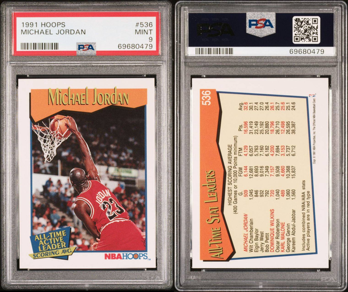 Michael Jordan 1991 Hoops PSA 9 Mint