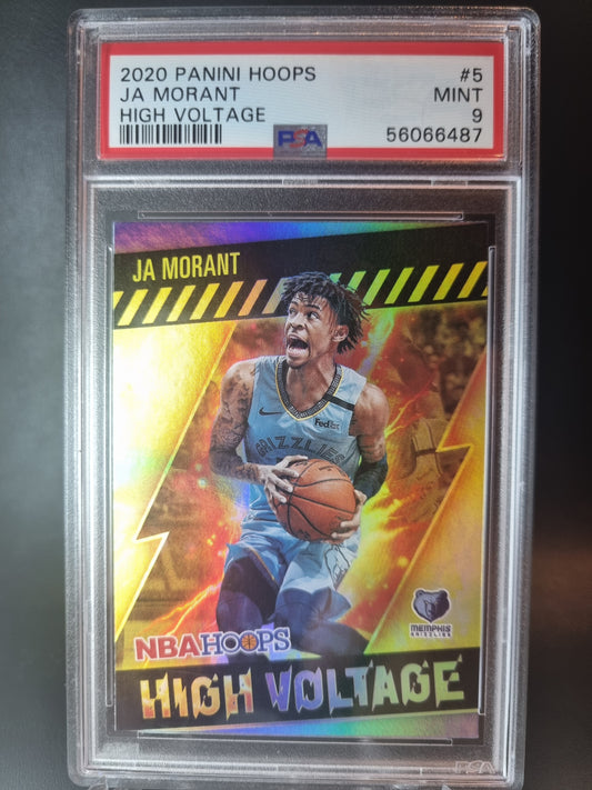 2020 Panini Hoops #5 JA Morant High Voltage PSA 9 Mint