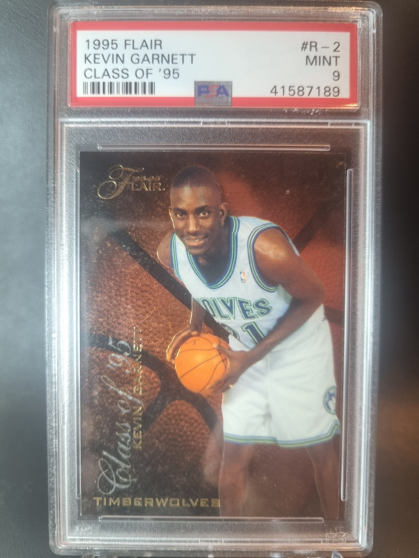 1995 Flair #R-2 Kevin Garnett Rookie Card Class of 95 PSA 9 Mint