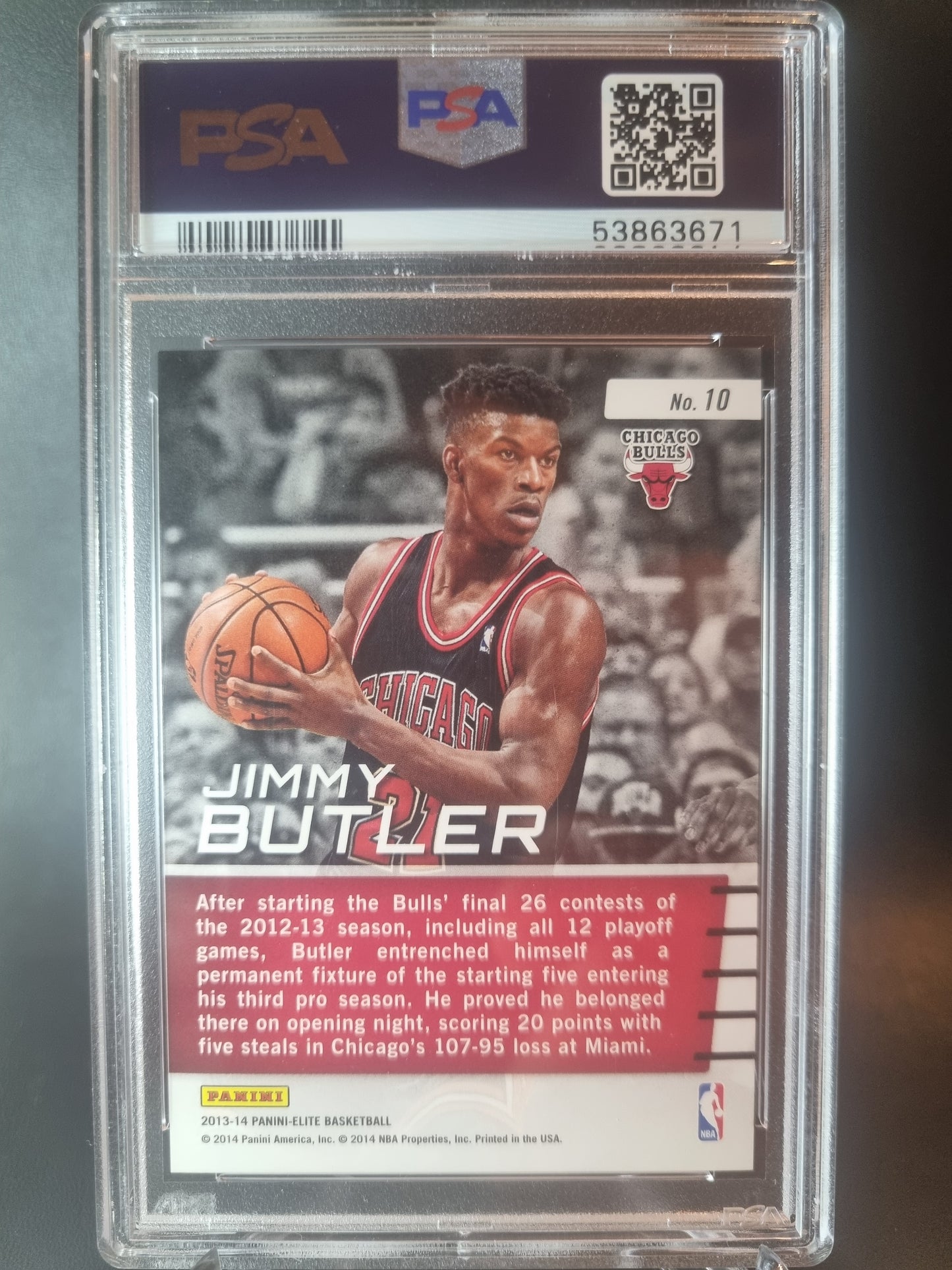 2013 Panini Elite #10 Jimmy Butler Franchise Future Gold PSA 9 Mint