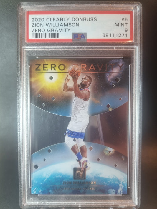 2020 Clearly Donruss #5 Zion Williamson Zero Gravity PSA 9 Mint