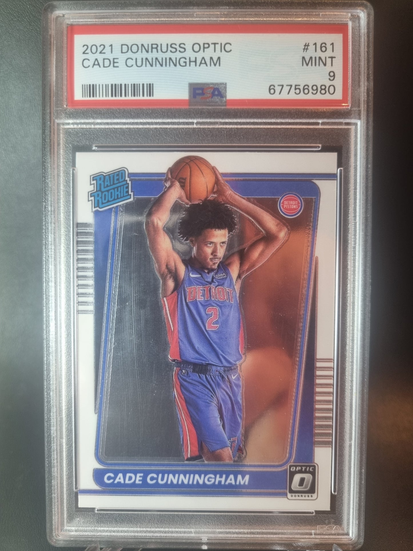 2021 Donruss Optic #161 Cade Cunningham Rookie Card PSA 9 Mint