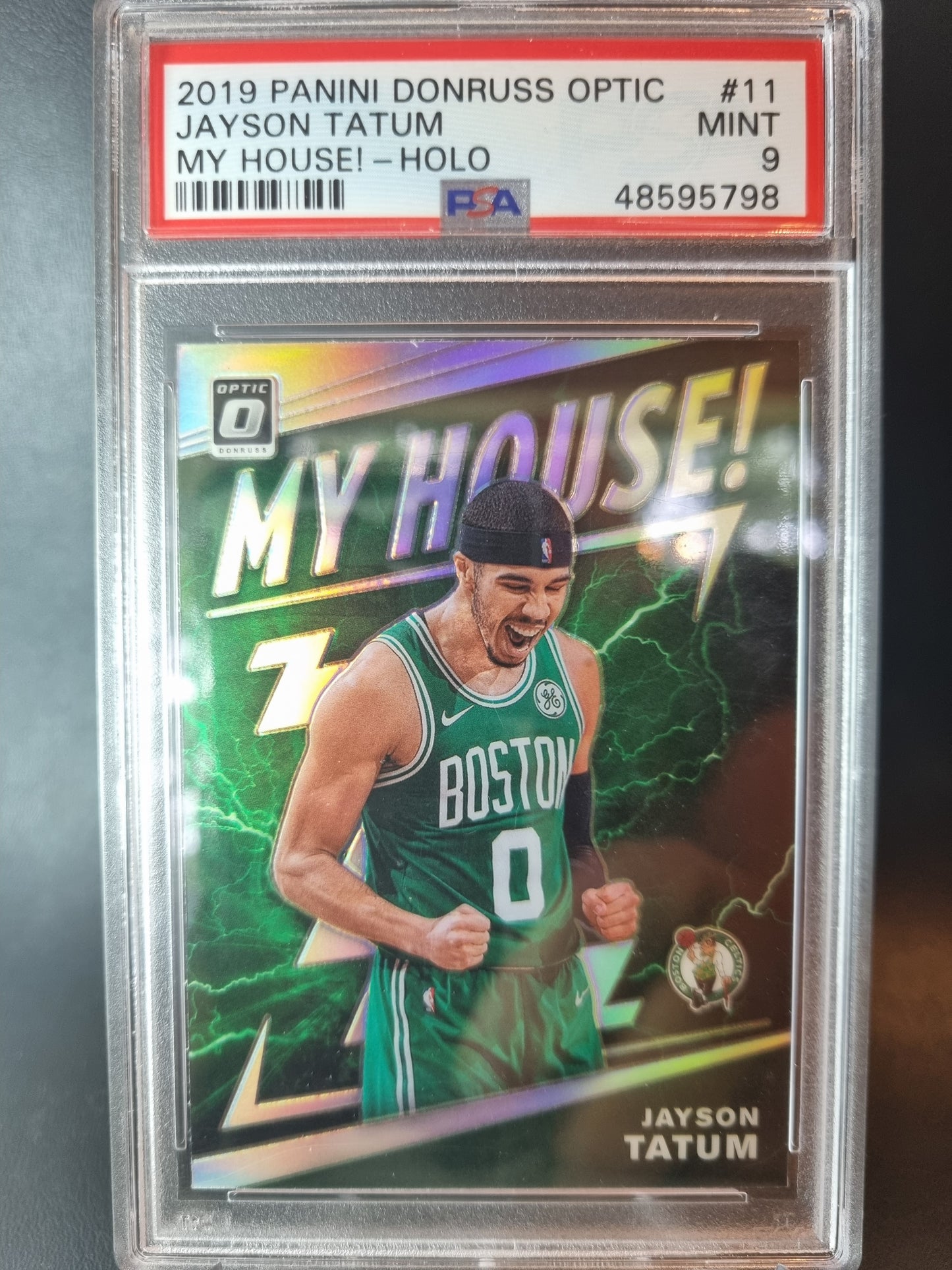 2019 Panini Donruss Optic #11 Jayson Tatum My House Holo PSA 9 Mint